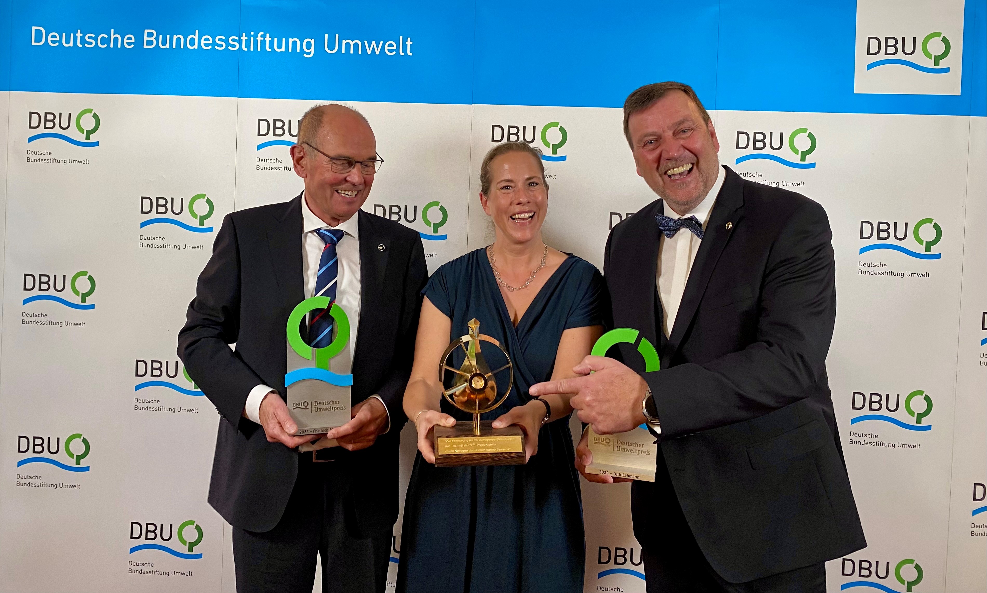 Dr. Katharina Reuter mit den Preisträgern des Deutschen Umweltpreises 2022