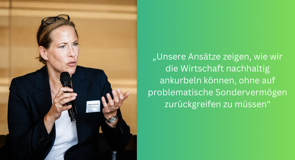Unsere Ansätze zeigen, wie wir die Wirtschaft nachhaltig ankurbeln können, ohne auf problematische Sondervermögen zurückgreifen zu müssen
