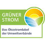 Logo von Grüner Strom Label. "Das Ökostromlabel der Umweltverbände"