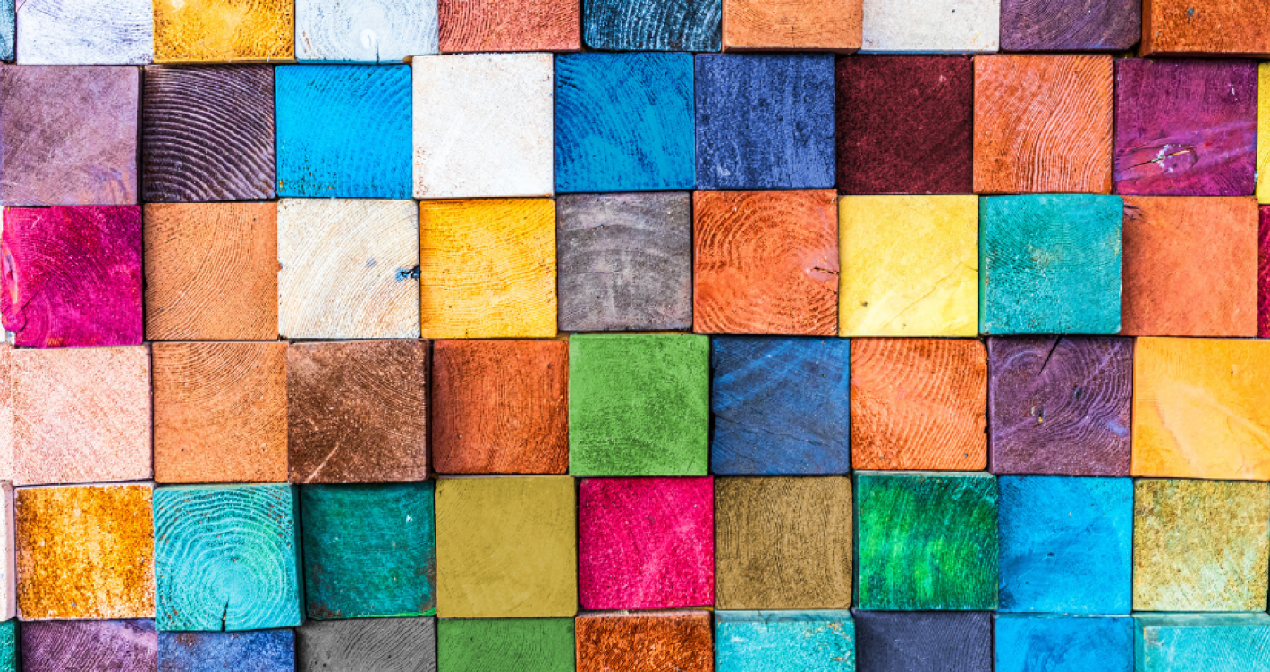 Bunte Holzblöcke
