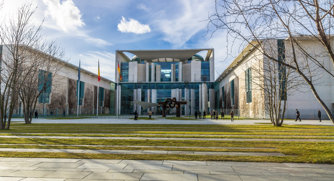 Das Bundeskanzleramt in Berlin