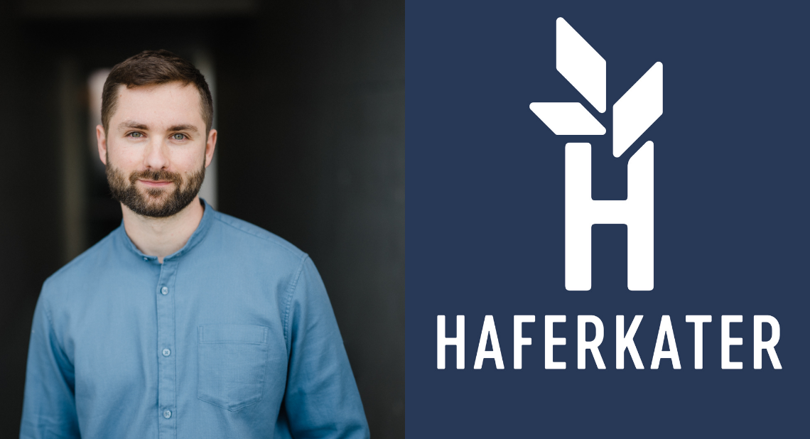 Foto von Leandro und Logo von Haferkater