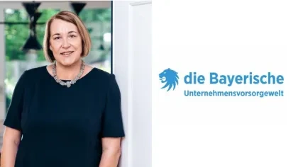 Foto von Ute Thoma und Logo von die Bayerische